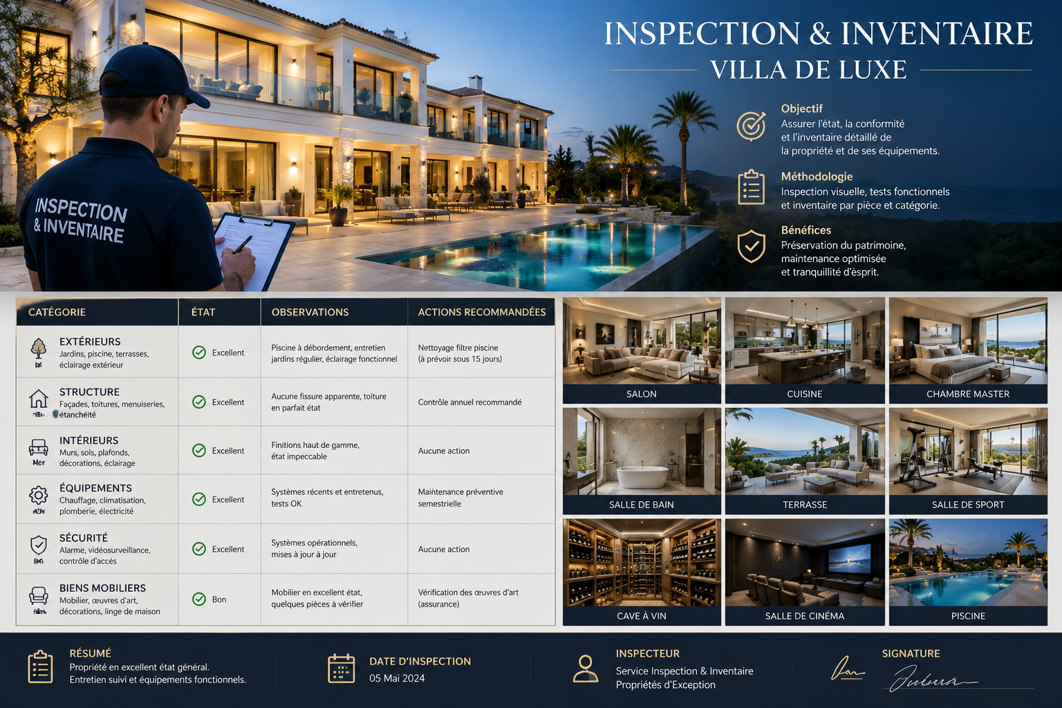 Inspection villa Suntuosidad